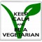 Keep Calm and Be a Vegetarian - Large Coaster