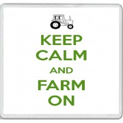 Keep Calm and Farm On - Large Coaster