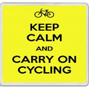 Keep Calm and Carry On Cycling - Large Coaster