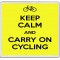 Keep Calm and Carry On Cycling - Large Coaster