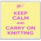 Keep Calm and Carry On Knitting - Large Coaster