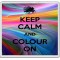 Keep Calm and Colour On - Large Coaster