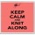 Keep Calm and Knit Along - Large Coaster