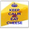 Keep Calm and Eat Cheese - Large Coaster