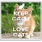 Keep Calm and Love Cats - Large Coaster 