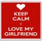 Keep Calm I Love My Girlfriend - Large Coaster