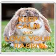 Keep Calm and Love Your Rabbit - Large Coaster