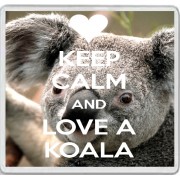 Keep Calm and Love a Koala - Large Coaster