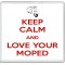 Keep Calm and Love Your Moped - Large Coaster