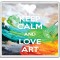Keep Calm and Love Art - Large Coaster