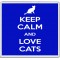Keep Calm and Love Cats - Large Coaster