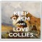 Keep Calm and Love Collies - Large Coaster