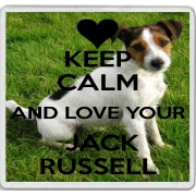 Keep Calm and Love Your Jack Russell - Large Coaster