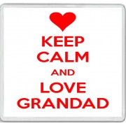 Keep Calm and Love Grandad - Large Coaster