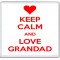 Keep Calm and Love Grandad - Large Coaster