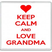 Keep Calm and Love Grandma - Large Coaster