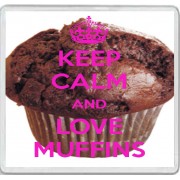 Keep Calm and Love Muffins - Large Coaster