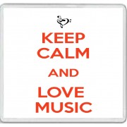Keep Calm and Love Music - Large Coaster