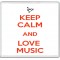 Keep Calm and Love Music - Large Coaster