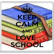 Keep Calm and Love School - Large Coaster
