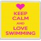 Keep Calm and Love Swimming - Large Coaster