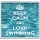 Keep Calm and Love Swimming - Large Coaster