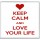 Keep Calm and Love Your Life - Large Coaster