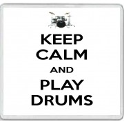 Keep Calm and Play Drums - Large Coaster