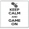Keep Calm and Game On - Large Coaster