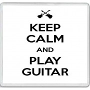 Keep Calm and Play Guitar - Large Coaster
