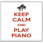 Keep Calm and Play Piano - Large Coaster
