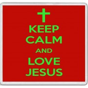 Keep Calm and Love Jesus - Large Coaster