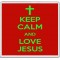 Keep Calm and Love Jesus - Large Coaster