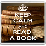 Keep Calm and Read a Book - Large Coaster