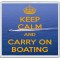 Keep Calm and Carry On Boating - Large Coaster