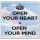 Open Your Heart & Open Your Mind - Large Coaster