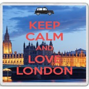 Keep Calm and Love London - Large Coaster