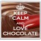 Keep Calm and Love Chocolate - Large Coaster