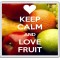 Keep Calm and Love Fruit - Large Coaster