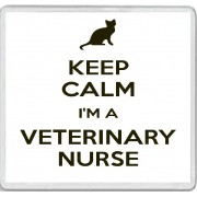 Keep Calm I'm a Veterinary Nurse - Large Coaster