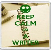 Keep Calm I'm a Writer - Large Coaster