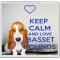 Keep Calm and Love Basset Hounds - Large Coaster