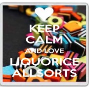 Keep Calm and Love Liquorice Allsorts - Large Coaster