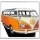 Picture of an Orange VW Camper Van - Large Coaster