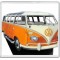 Picture of an Orange VW Camper Van - Large Coaster
