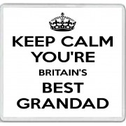 Keep Calm You're Britain's Best Grandad - Large Coaster