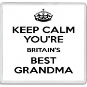 Keep Calm You're Britain's Best Grandma - Large Coaster
