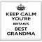Keep Calm You're Britain's Best Grandma - Large Coaster