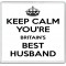 Keep Calm You're Britain's Best Husband - Large Coaster
