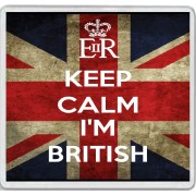 Keep Calm I'm British - Large Coaster